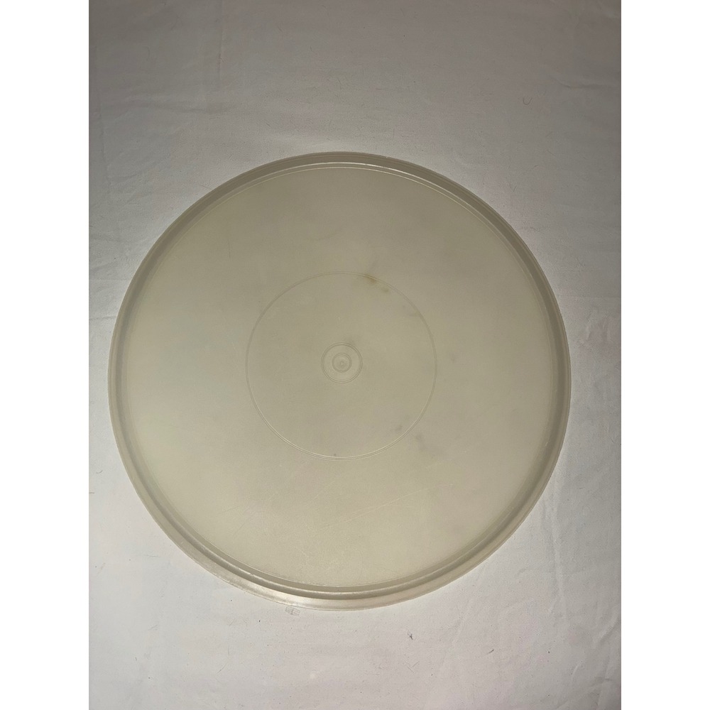 Tupperware Vintage Round Replacement Lid 12 Inch Sheer White Cream 224-9